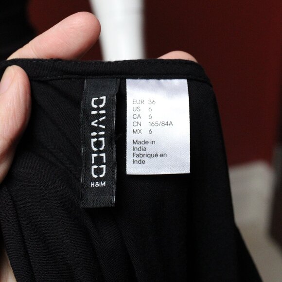 H&M DIVIDED Black Front Laced Dress - Picture 9 of 10
